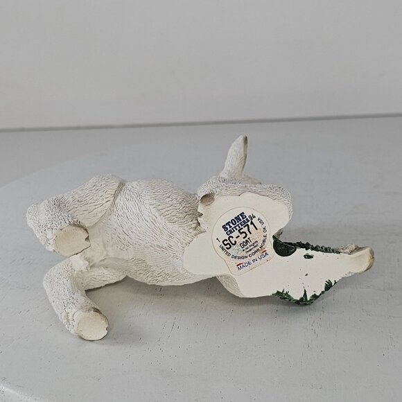 Stone Critters Goat Figurine White & Green Collectible SC-571 - Picture 7 of 8